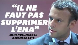 Quand Macron ne voulait pas supprimer l'ENA
