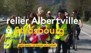 Des gilets jaunes marchent pour leur dignité d'Albertville à Strasbourg