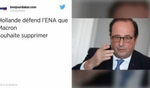 De passage à Strasbourg, François Hollande vole au secours de l'Ena