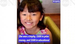 Une fille de 10 ans, née sans mains, remporte le concours d'écriture