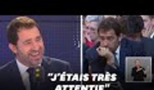 Christophe Castaner assure qu'il était "très attentif" pendant la conférence de Macron