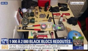 Bonbonnes de gaz, couteaux, marteaux... ce qui a été saisi auprès de trois Espagnols interpellés à Paris