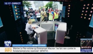 "Le président de la République n'aurait pas dû aller accueillir les deux otages", Marine Le Pen