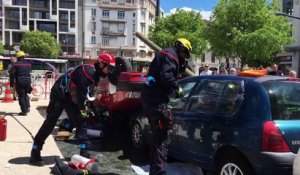 Les pompiers de la Drôme s'entraînent avant le championnat de France de désincarcération