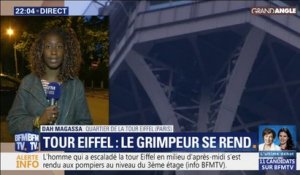 Tentative d'escalade de la tour Eiffel: l'individu s'est rendu aux pompiers