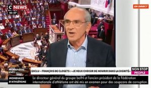 EXCLU - Très ému, le journaliste François de Closets révèle ne pas vouloir être réanimé dans le cas où il serait hospitalisé: "C'est ma liberté de choisir" - VIDEO