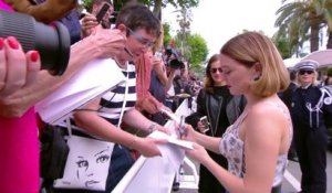 Arrivée de Léa Seydoux et de l'équipe de "Roubaix une lumière" sur la croisette - Cannes 2019