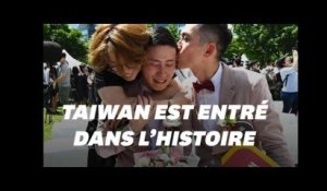 Taïwan célèbre des dizaines de mariages homosexuels, les premiers en Asie