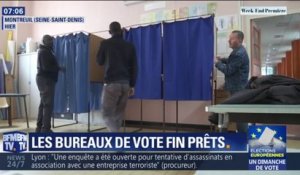 Les bureaux de vote sont prêts pour l'ouverture du scrutin des européennes