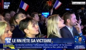 Européennes: la liesse au Rassemblement national après l'annonce des résultats