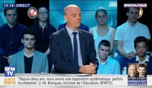 Jean-Michel Blanquer: "Depuis deux ans, nous avons une opposition systématique, parfois incohérente"
