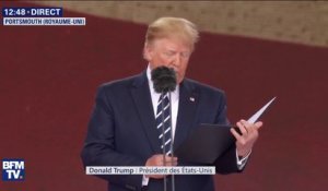 D-Day: Donald Trump lit la lettre d'un soldat américain lors de la cérémonie d'hommage à Portsmouth