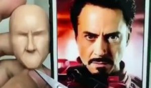 Cet artiste sculpte le visage d’Iron Man comme si c’était un jeu d’enfant