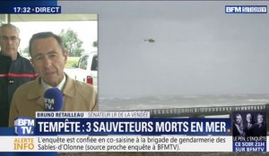 Sauveteurs morts aux Sables-d'Olonne: pour Bruno Retailleau, "c'est un drame absolu"
