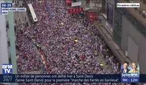 Les images d'une manifestation monstre à Hong Kong contre un projet de loi d'extradition vers la Chine