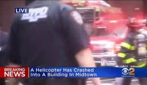 New York : Un hélicoptère a heurté un immeuble sur la 7e avenue, au nord du Centre Park à Manhattan annoncent les pompiers de la ville