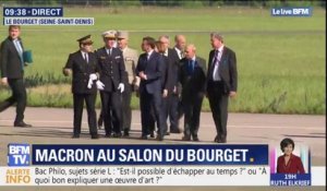 Emmanuel Macron est arrivé pour l'inauguration du salon du Bourget
