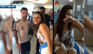 Elle rencontre Lionel Messi… et fond en larmes