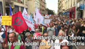 Alstom-Belfort contre le plan social, Mélenchon critique Macron