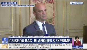 Bac: Jean-Michel Blanquer "garantit à tous les élèves qu'ils auront leurs résultats" ce vendredi matin