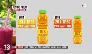 Les Français consomment moins de jus de fruit, mais privilégient la qualité
