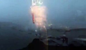 Un bateau frappé par la foudre (Boston)
