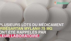 Rappel de lots de l’Antihypertenseur Irbésartan