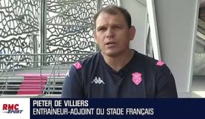 Stade Français : "Avec les nouveaux joueurs, il faut écrire une nouvelle page" estime De Villiers