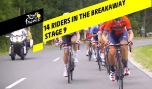 14 coureurs dans l'échappée/ 14 riders in the breakway - Étape 9 / Stage 9 - Tour de France 2019
