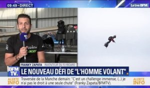 "On ne peut pas tomber, je n'ai pas le droit à une seule chute": Francky Zapata traversera la Manche avec son Flyboard ce jeudi