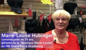 DNA - Marie-Louise Hubinger prend sa retraite (Boutique de Lingerie Marie-Louise, Grand'Rue à Strasbourg)