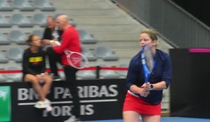 Kim Clijsters s’entraîne avec Elise Mertens pour la Fed Cup