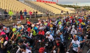 Le départ de la Cyclo Morbihan aux 4 Jours CIC de Plouay