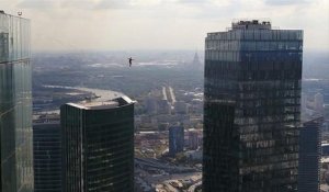 Compétition de Highline à Moscou et nouveau record
