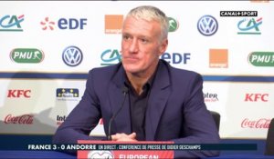 La conférence de presse de Didier Deschamps après France / Andorre