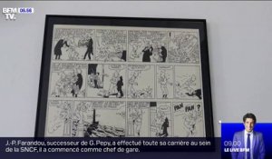 Cette planche de Tintin tâchée du sang de Hergé vendue 400.000 euros aux enchères