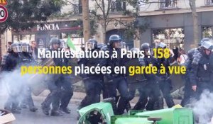 Manifestations à Paris : 158 personnes placées en garde à vue