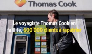 Le voyagiste Thomas Cook en faillite, 600 000 clients à rapatrier