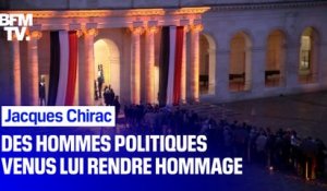 Aux Invalides, des personnalités du monde politique rendent hommage à Jacques Chirac
