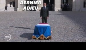Aux Invalides, Emmanuel Macron rend les honneurs militaires à Jacques Chirac