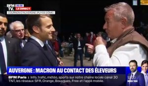 Emmanuel Macron est au sommet de l'élevage en Auvergne