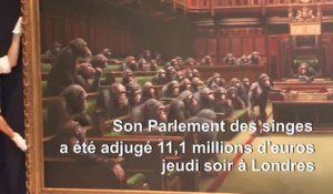 11,1 millions d'euros pour le Parlement des singes, record pour Banksy