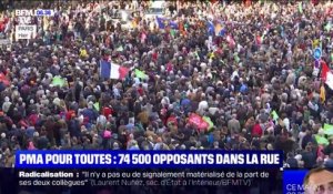 74.500 personnes ont manifesté contre la PMA pour toutes ce dimanche à Paris