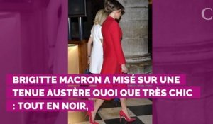 PHOTOS. Brigitte Macron, tout en noir, hyper complice avec Mary de Danemark dans les rues de Paris