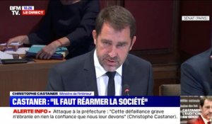 Cet individu n'était connu "pour aucun signe de radicalisation" affirme Christophe Castaner au Sénat, qui reconnaît des "failles" et non des "fautes"