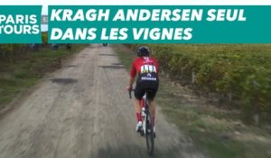 Paris-Tours 2019 - Kragh Andersen seul dans les vignes