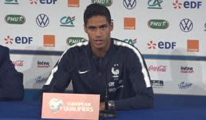 Bleus - Varane : ''Faire abstraction du contexte géopolitique''