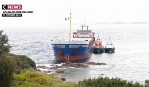 Corse : un cargo s'échoue au cœur de la réserve naturelle de Bonifacio