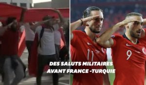 Avant France-Turquie, des supporters reproduisent le salut militaire