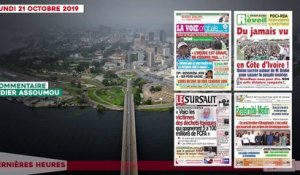 Le titrologue du 21 octobre 2019- Du jamais vu en Côte d'Ivoire